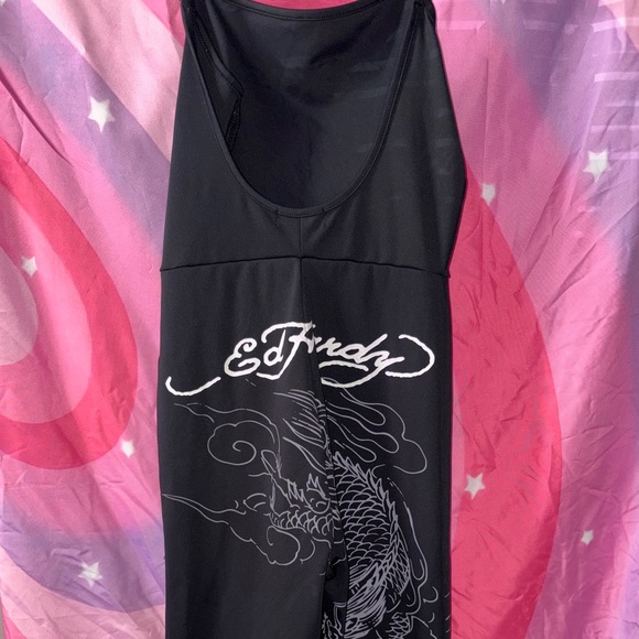 Ed Hardy Black Multicolor Dragon Jumpsuit - Picture 2 of 2
